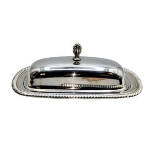Vintage International Silver Co. Covered Butter Dish